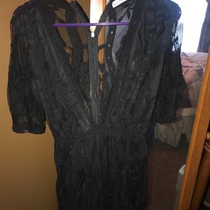 Black Lace Romper